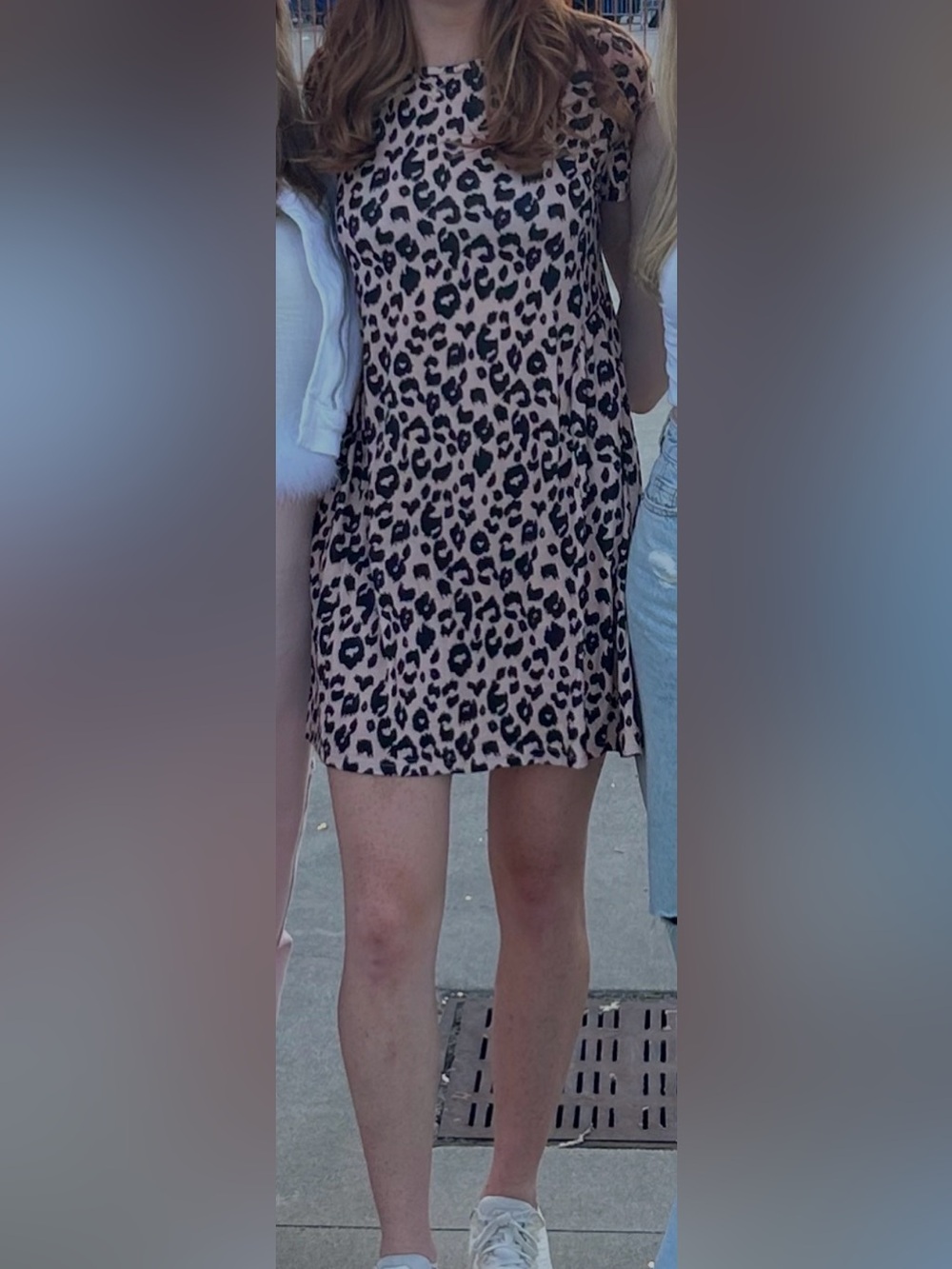 Animal print t-shirt mini dress